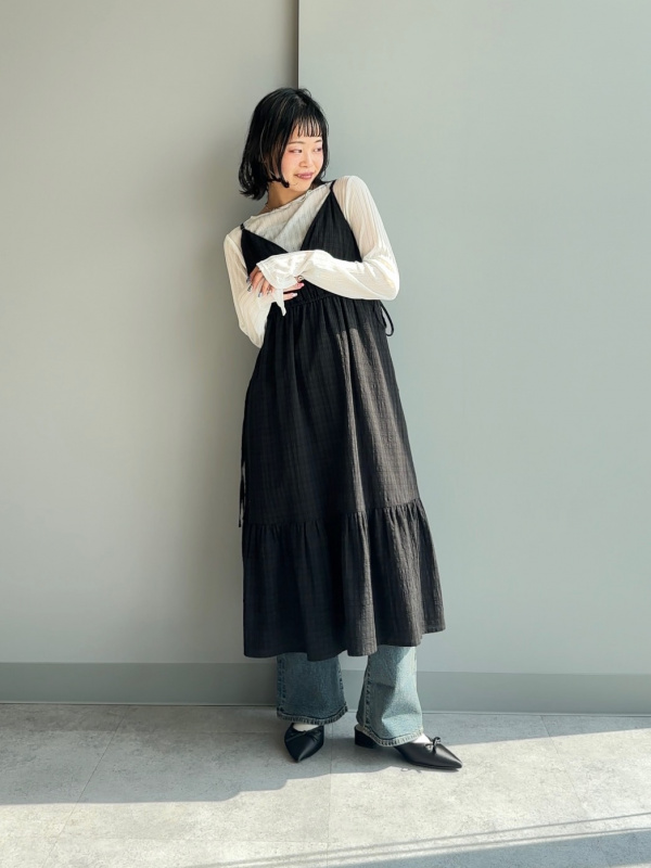 テクスチャーキャミソールワンピース+EC(丈短め110.0～119.0cm