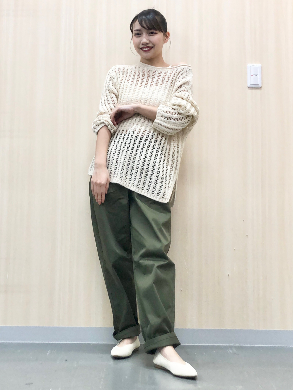 トップス Chio LINGERIE MOTIF SHIRRING SHIRT