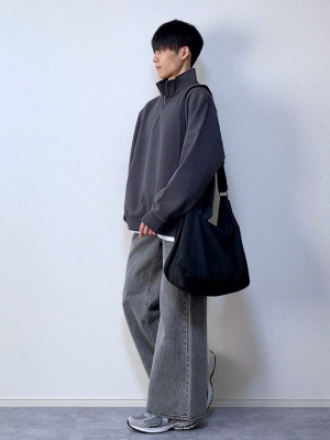 GU公式 | ミドルライズワイドジーンズ(丈標準72.0～76.0cm)