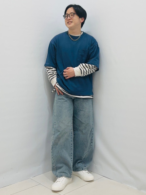 GU公式 | バレルレッグジーンズ(丈標準71.0～75.0cm)