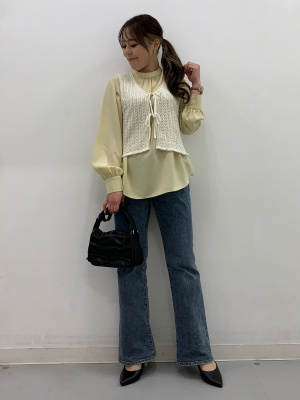 よう　ルヴィ　4点セット GU公式 | スタンドカラーブラウスZ