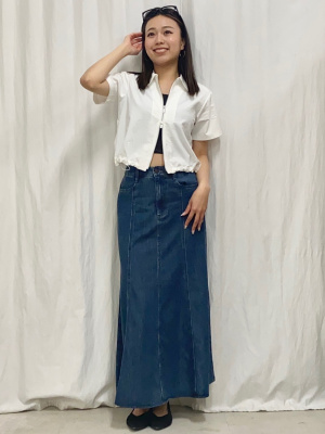 あページ GU公式 | フロントジップシャツ(半袖)