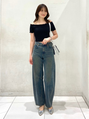 GU公式 | バレルレッグジーンズA+EC(丈長め81.0cm)(セットアップ