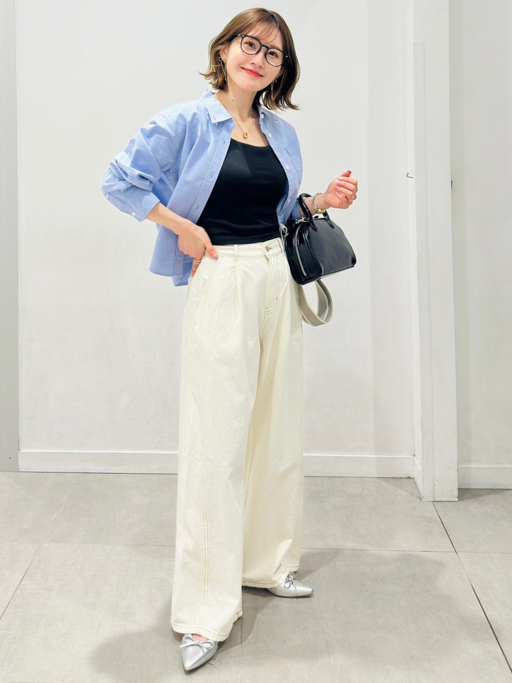 STYLEMIXER シアーシャツベスト WHT -靴＆ファッション通販