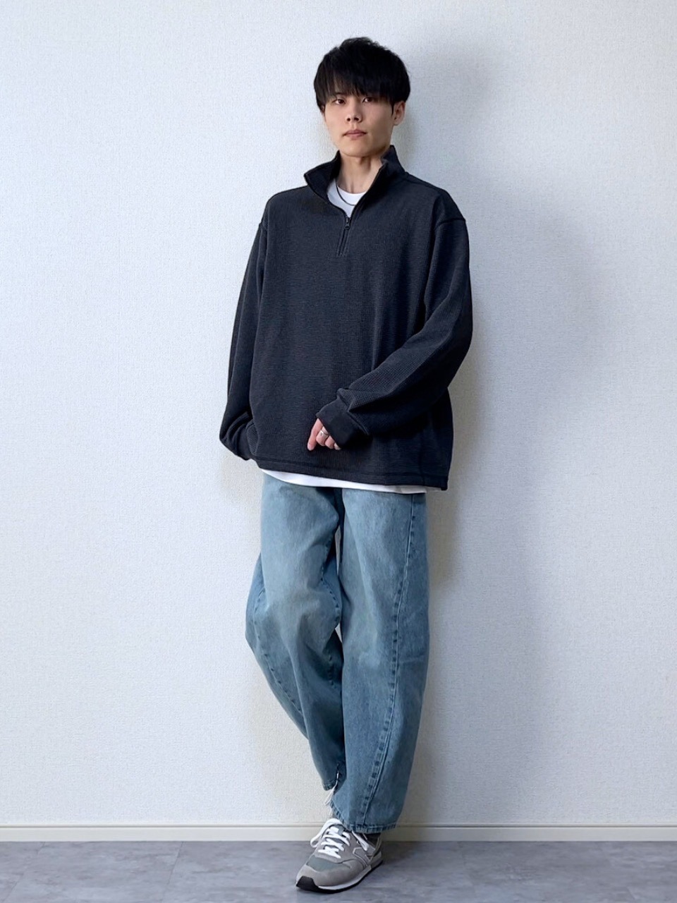 Check styling ideas for「Zip-Up Shirt、Dry Ponte T-Shirt