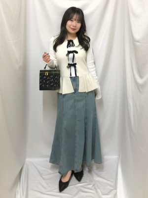 新品未使用]gu rokh フロントリボンノースリーブトップス L