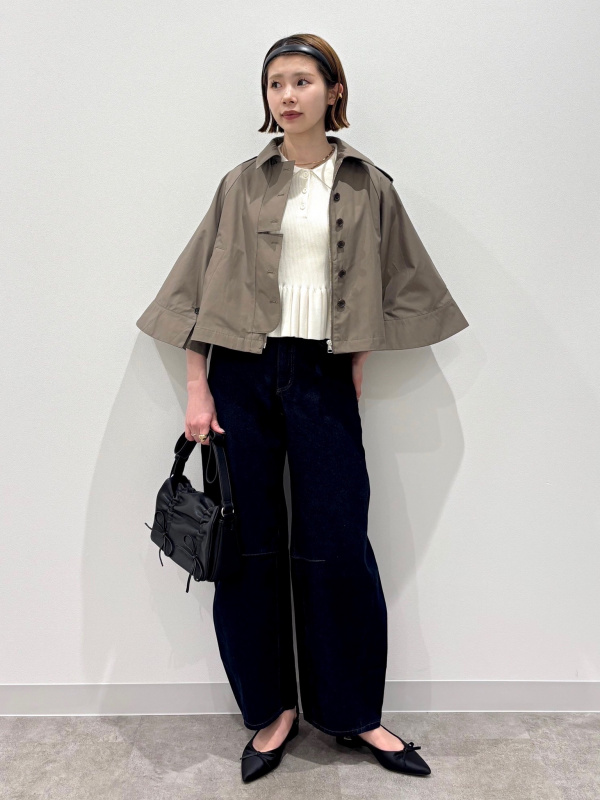 ✖️rokhベージュ ひざ丈スカート ボタン付き　38 ロク ❤️Purchases💸] GU's new spring products and the rokh