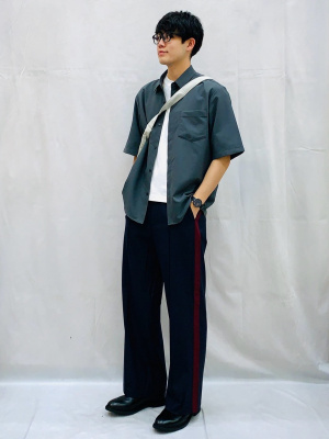 新品】rokh GU トラックパンツ ロク ジーユー ネイビー 3XL