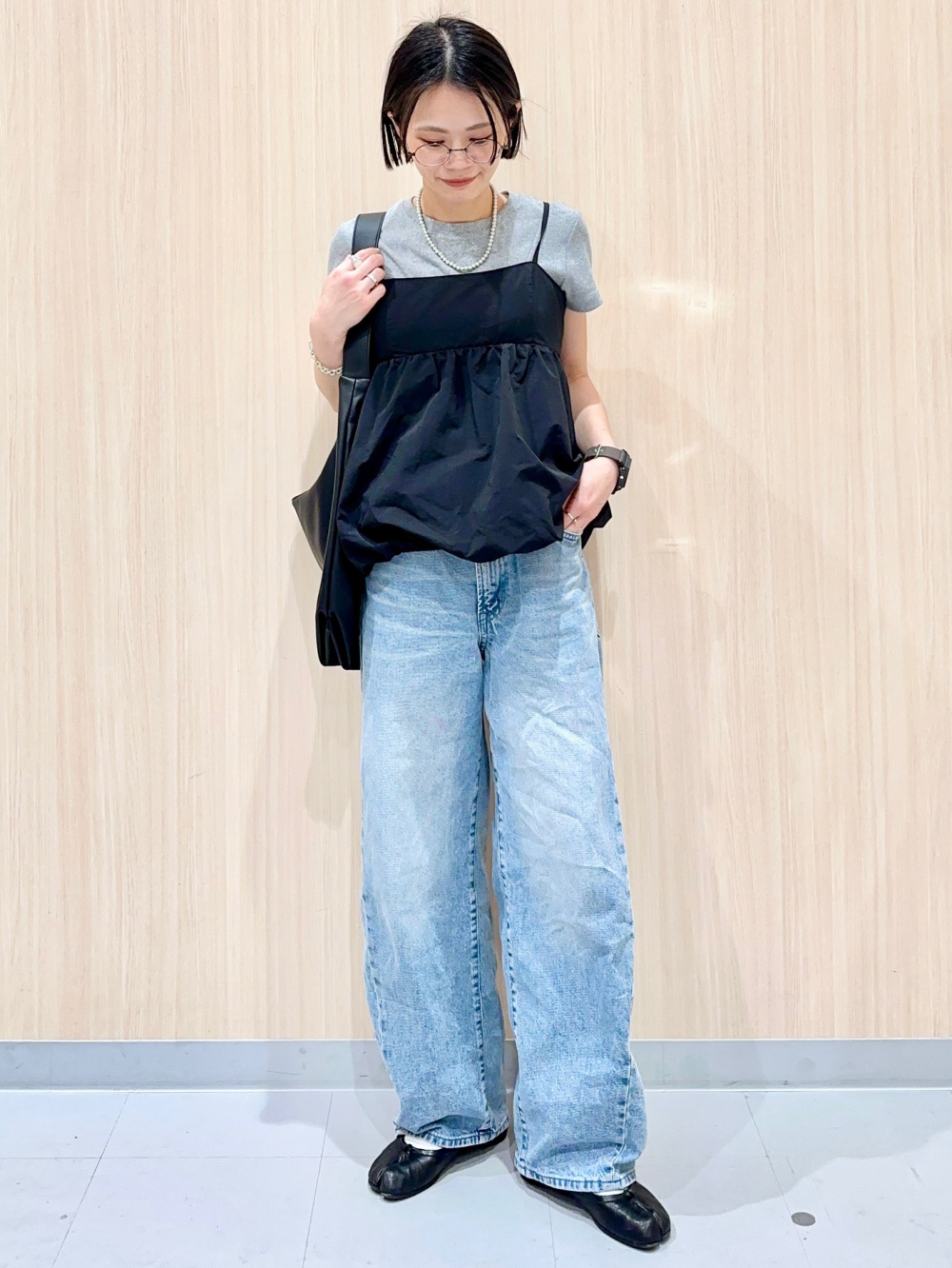 Slit Narrow Skirt/Z+EC、Bubble Hem Camisole」| GU的穿搭理念