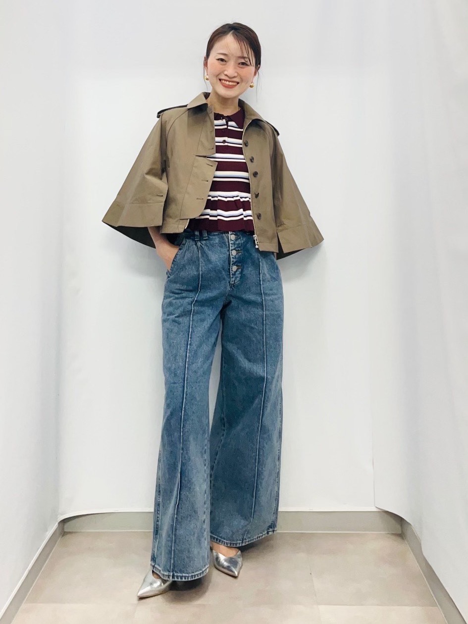 新品 GU × rokh ショートケープコート　XL GU公式 | ショートケープコート by rokh