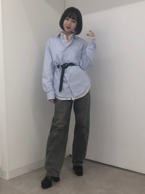 GU公式 | バレルレッグジーンズA+EC(丈長め81.0cm)(セットアップ