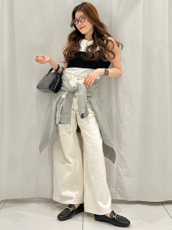 rokh &  ウールブレンド ベルテッドコルセットトップス Official Styling | GU US