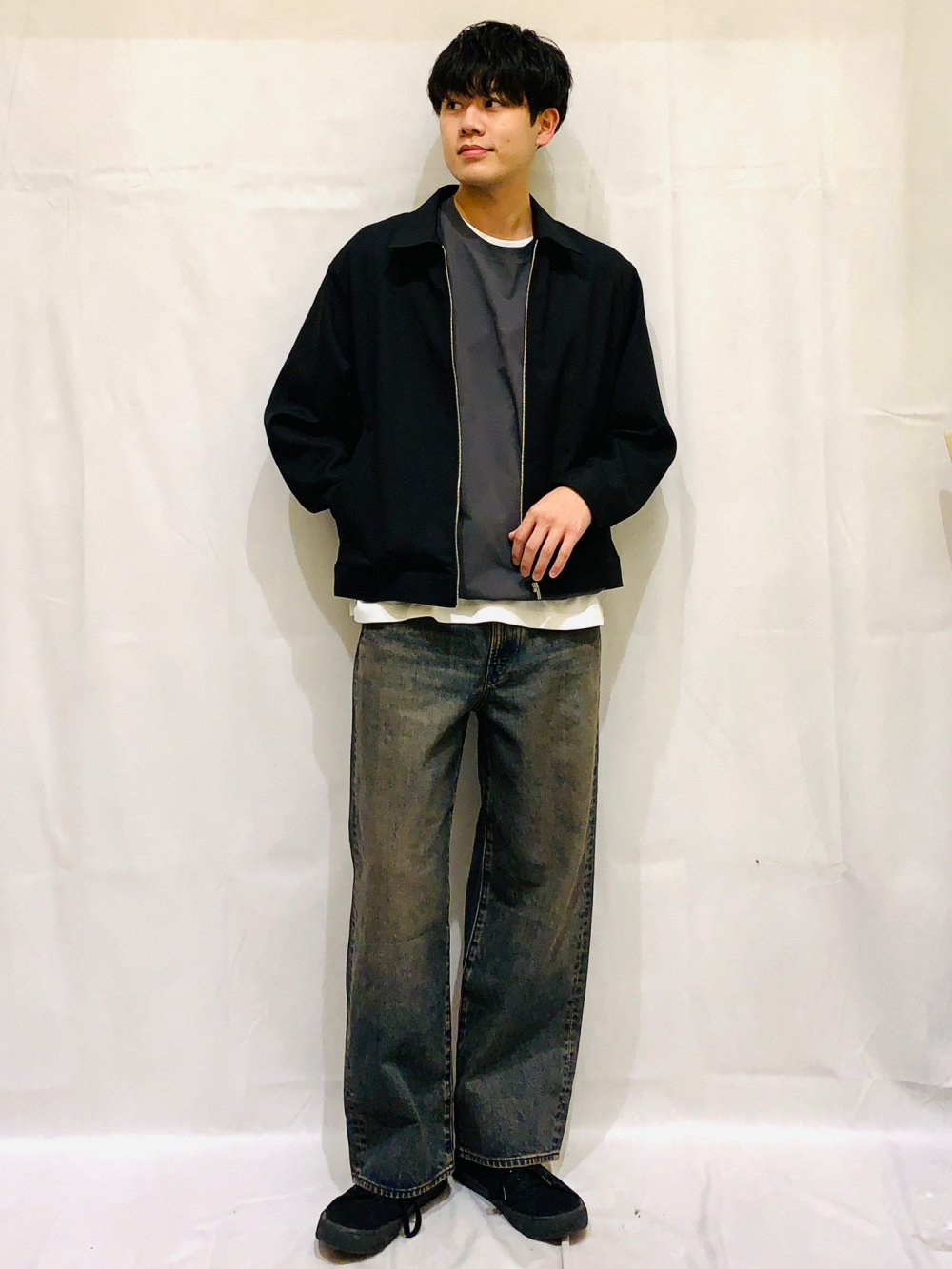 Check styling ideas for「Washable Cable Knitted Polo Shirt