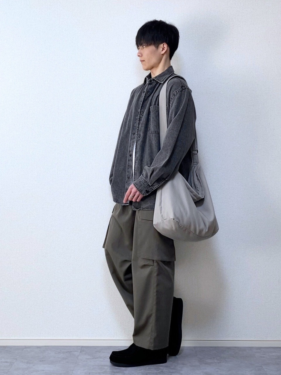 Check styling ideas for「Zip-Up Shirt、Dry Ponte T-Shirt