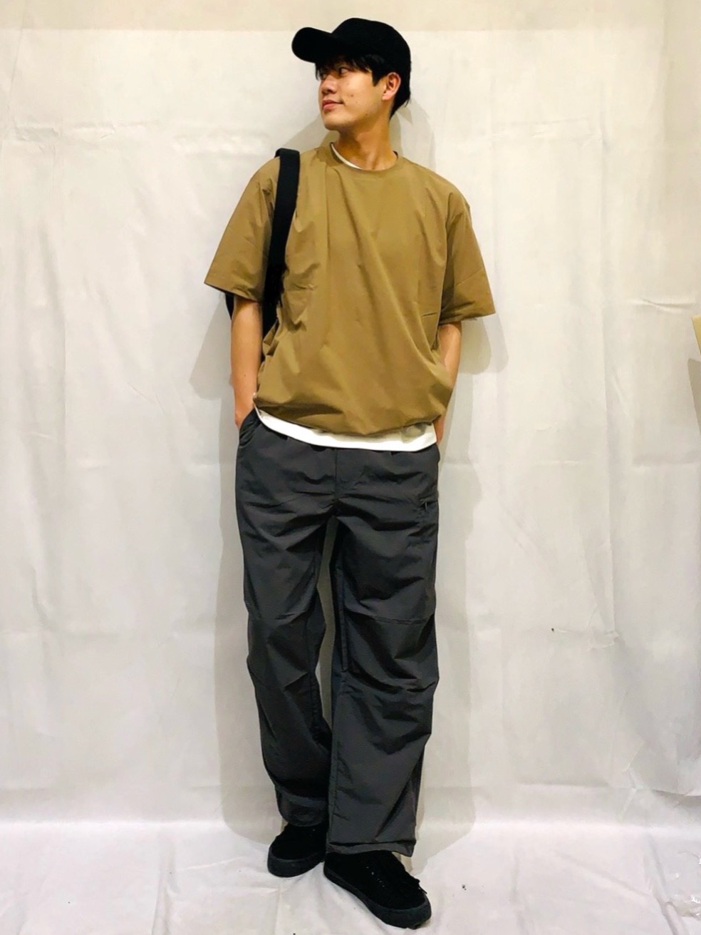 トップス [(^^)] Check styling ideas for「Nylon Zip-Up Shirt | HalfSlv