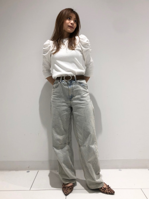 ‪❥‪❥COCO❤︎❤︎ トーンアップ GU公式 | ギャザースリーブT(7分袖)Z