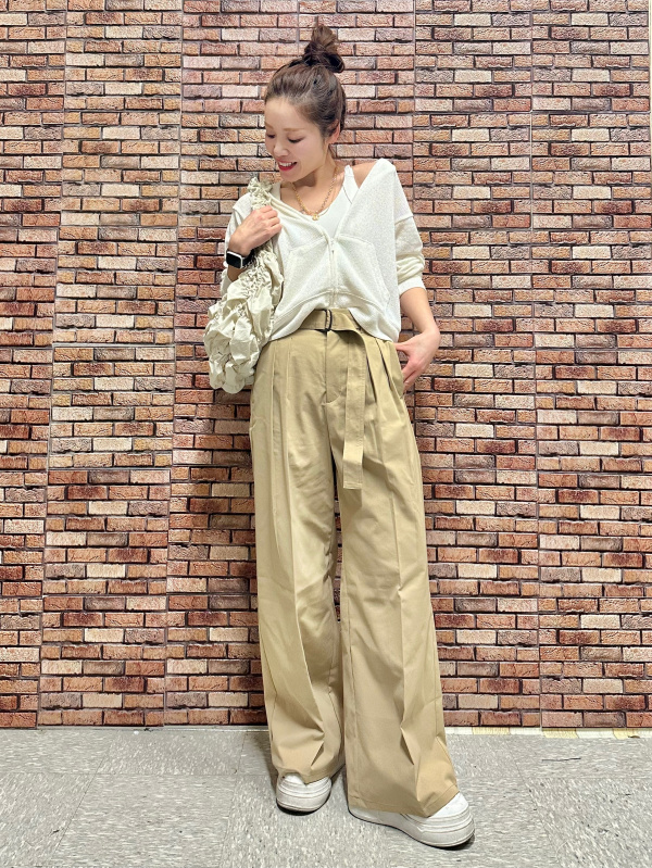 Belted Wide Pants(Women's) outfit ideas| GU US