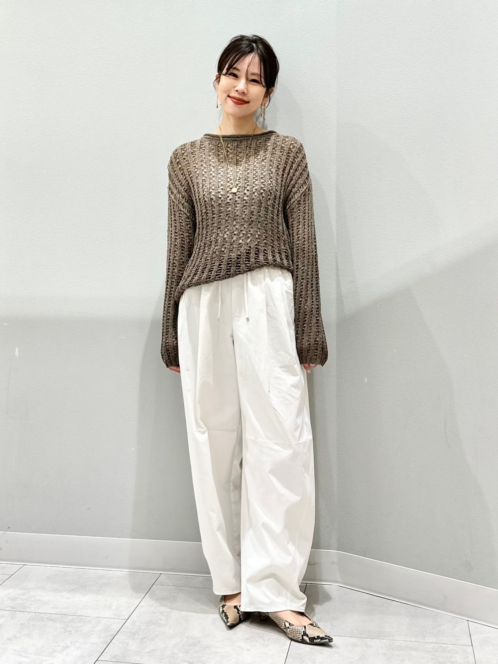 [予約/SET]シャーリングT+ドライタフタバレルレッグパンツ(2set) main image 0