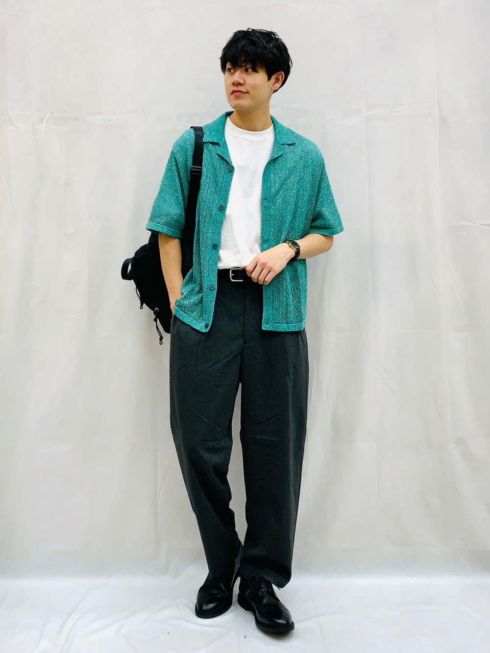Check styling ideas for「Corduroy Zip-Up Shirt Jacket、Cotton Crew