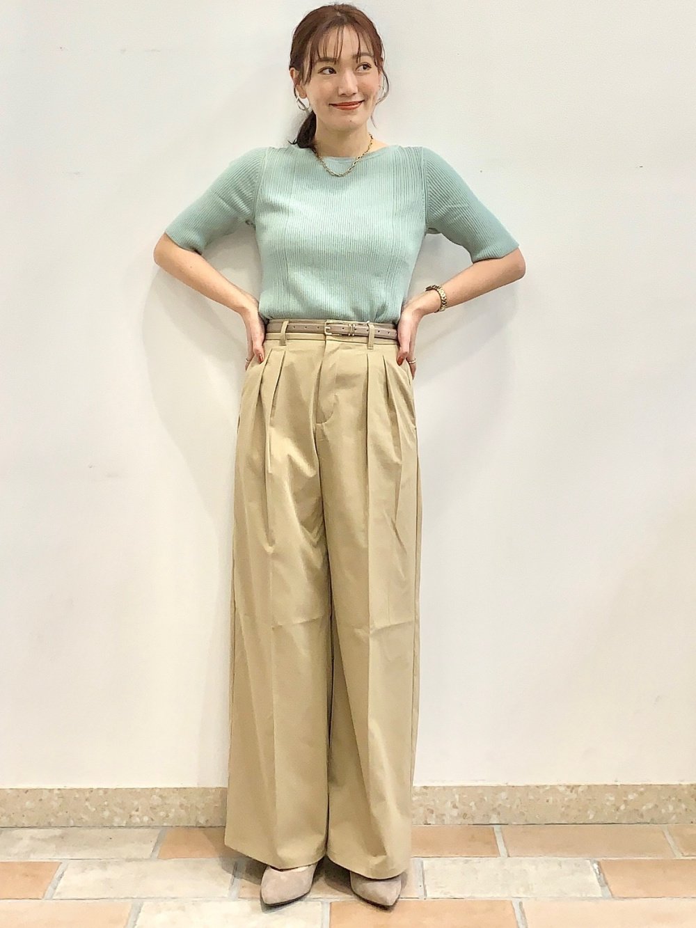 guu...です✴︎ Tech Pull On Pants、Ribbed Boat Neck Sweater/Halfslv/Z」| GU的穿搭理念