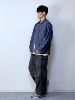 の*こ様 wus wading.utility shirt サイズL ネイビー GENKI's企画】W.U.S | ファッション通販サイト NUGU