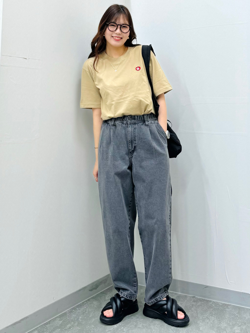 2WAYバンドゥ、カシュクールT」の着用コーディネート| ジーユー