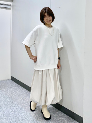 【美しいシルエット♪】LV XL ヘム ミディスカート GU公式 | ハイウエストナローミディスカートZ+X