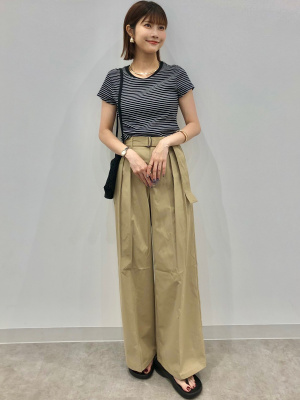 GU公式 | ベルテッドワイドパンツ(丈標準70.0～74.0cm)