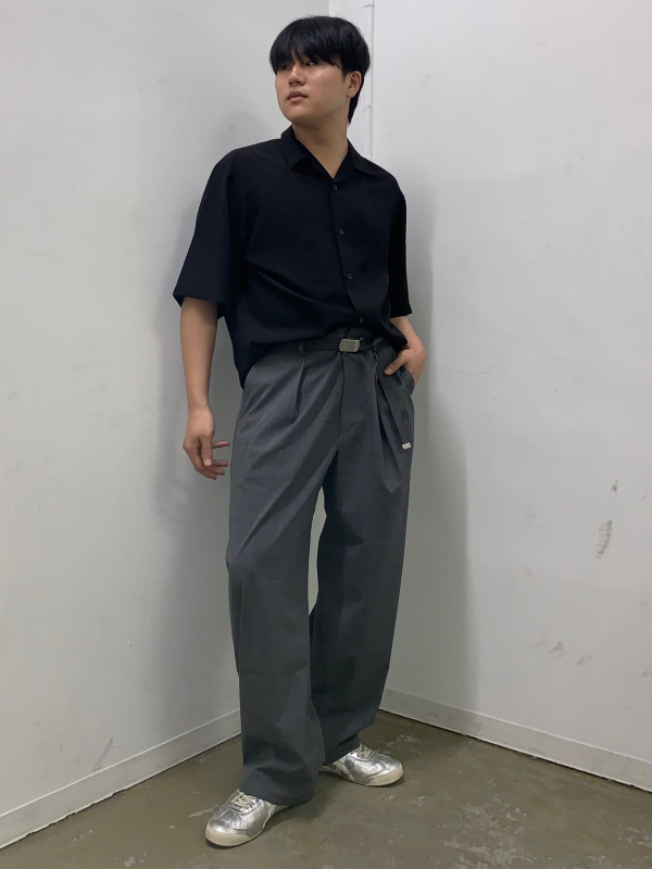 GU バレルレッグスラックス(柄) L GU公式 | バレルレッグスラックス(柄)