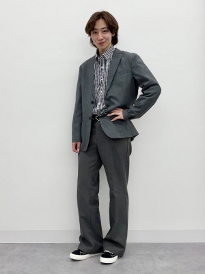 ぽん様 GU公式 | イージーケアブロードシャツ(チェック1)