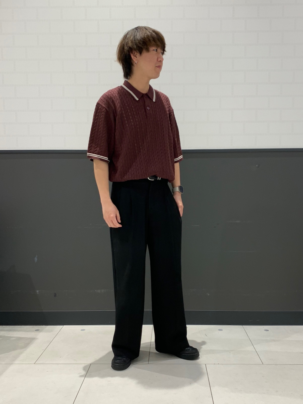 タグ付けPoloポロラルフローレンケーブルニットポロシャツ半袖サマー