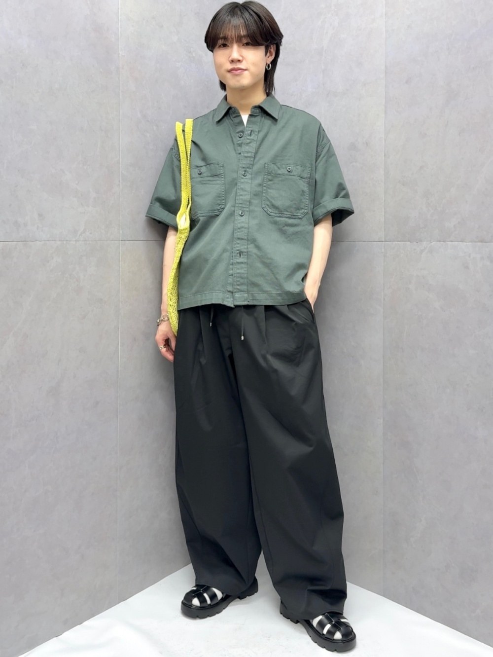 Pさま確認ページ♡ Boxy T-Shirt/Halfslv、Denim Carrot Pants/NTQ」| GU的穿搭理念