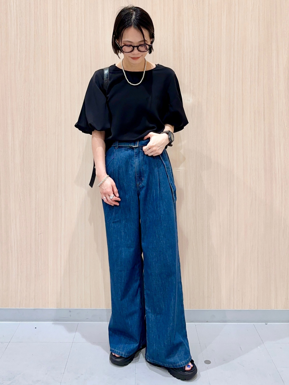 Tucked Wide Pants、Bubble Sleeve Blouse/HalfSlv/Z+EC」| GU的穿搭理念