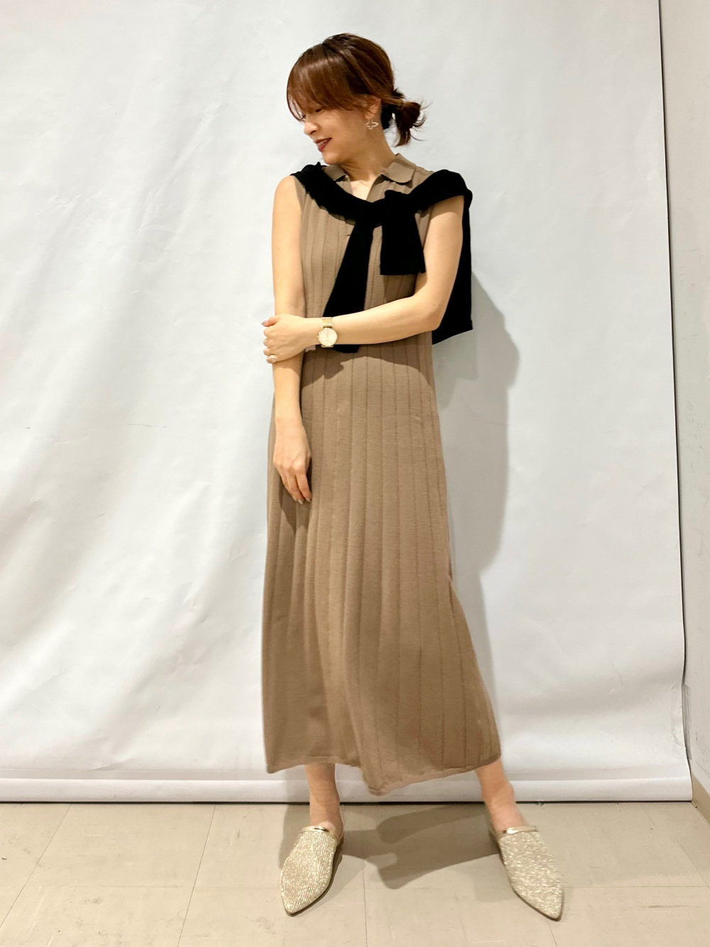 UVカットVネックカーディガンZ+E、スキッパーポロワンピース