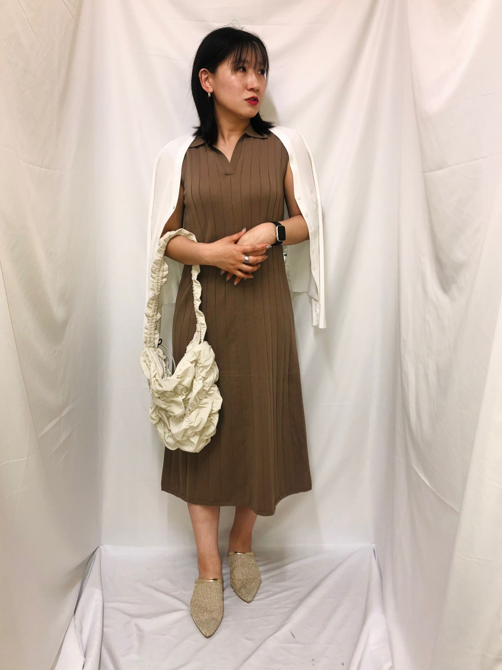 超美品♡Resurrection♡ノースリーブ♡ポロワンピース♡ スキッパーポロワンピース(ノースリーブ)Z+E、ライトソール