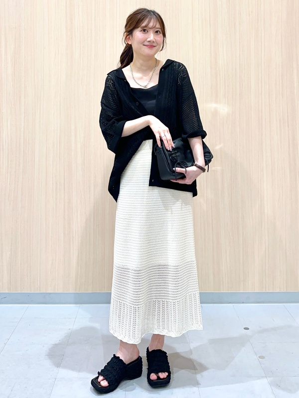 Dry Wide T-Shirt/Halfslv、Lacy Stitch Knitted Skirt」| GU的