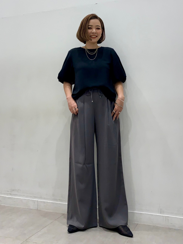Draped Wide Pants/Z+EC、Bow Tie Blouse/S/Z」的穿搭靈感｜GU