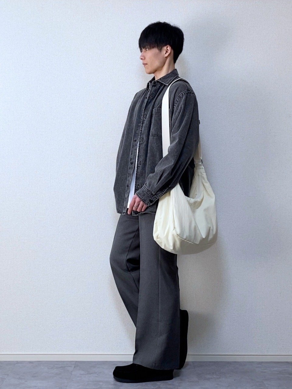 Check styling ideas for「Zip-Up Shirt、Dry Ponte T-Shirt