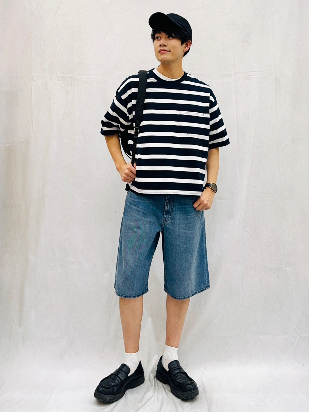 トミー✩⃛さん専用 Boxy T-Shirt/Halfslv、Denim Oversized Shirt」| GU的穿搭理念