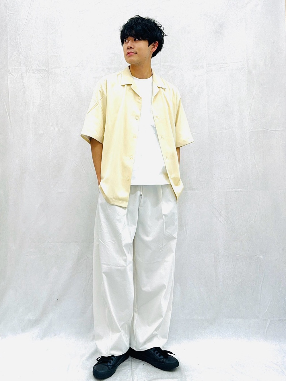 Check styling ideas for「Washable Cable Knitted Polo Shirt