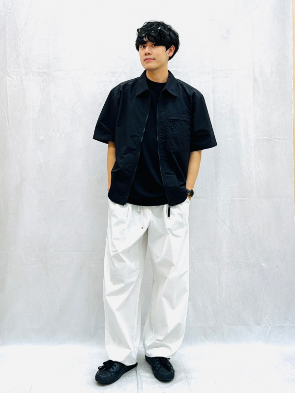 Check styling ideas for「Nylon Zip-Up Shirt | HalfSlv
