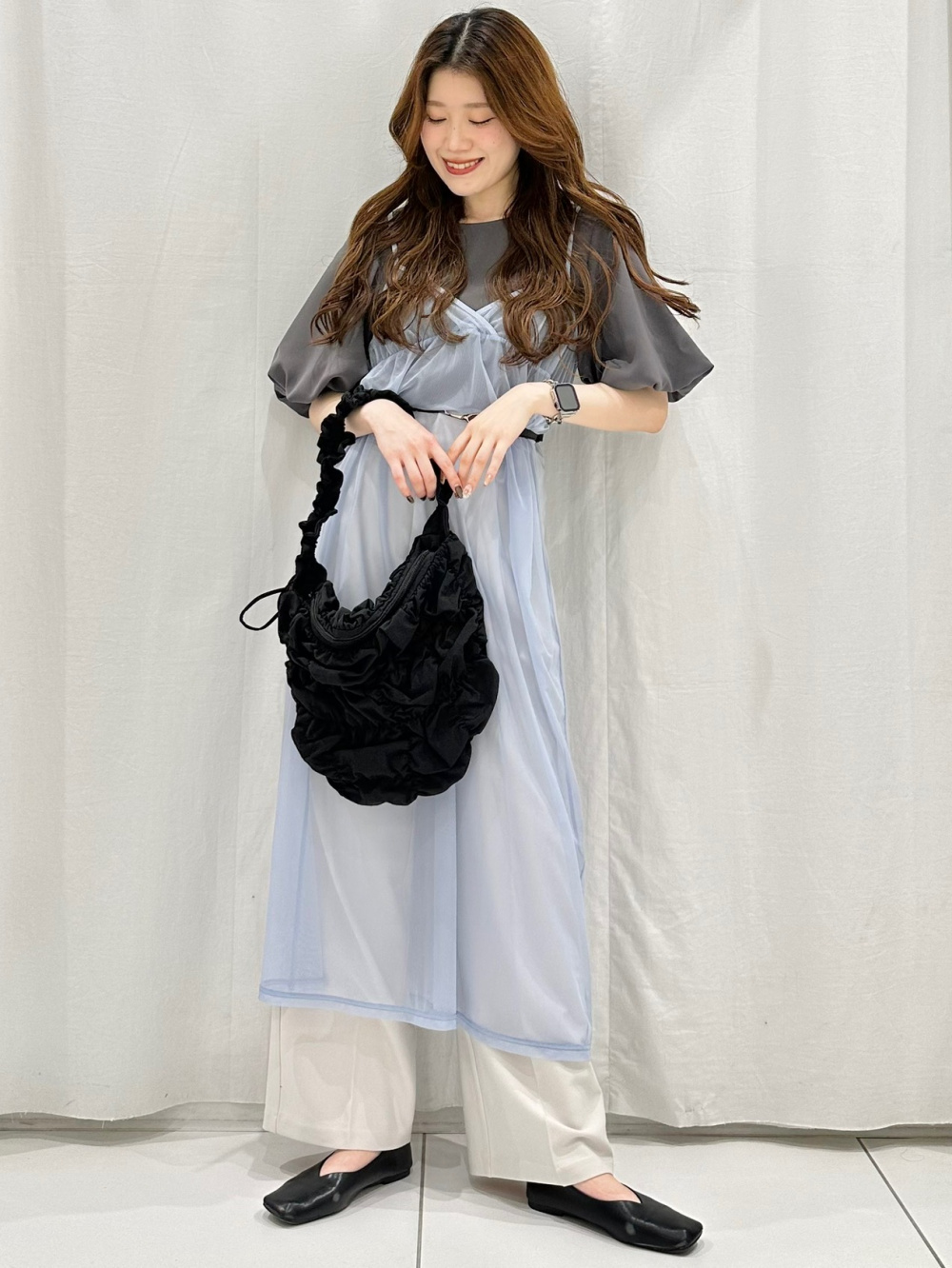 Check styling ideas for「Bubble Sleeve Blouse | HalfSlv