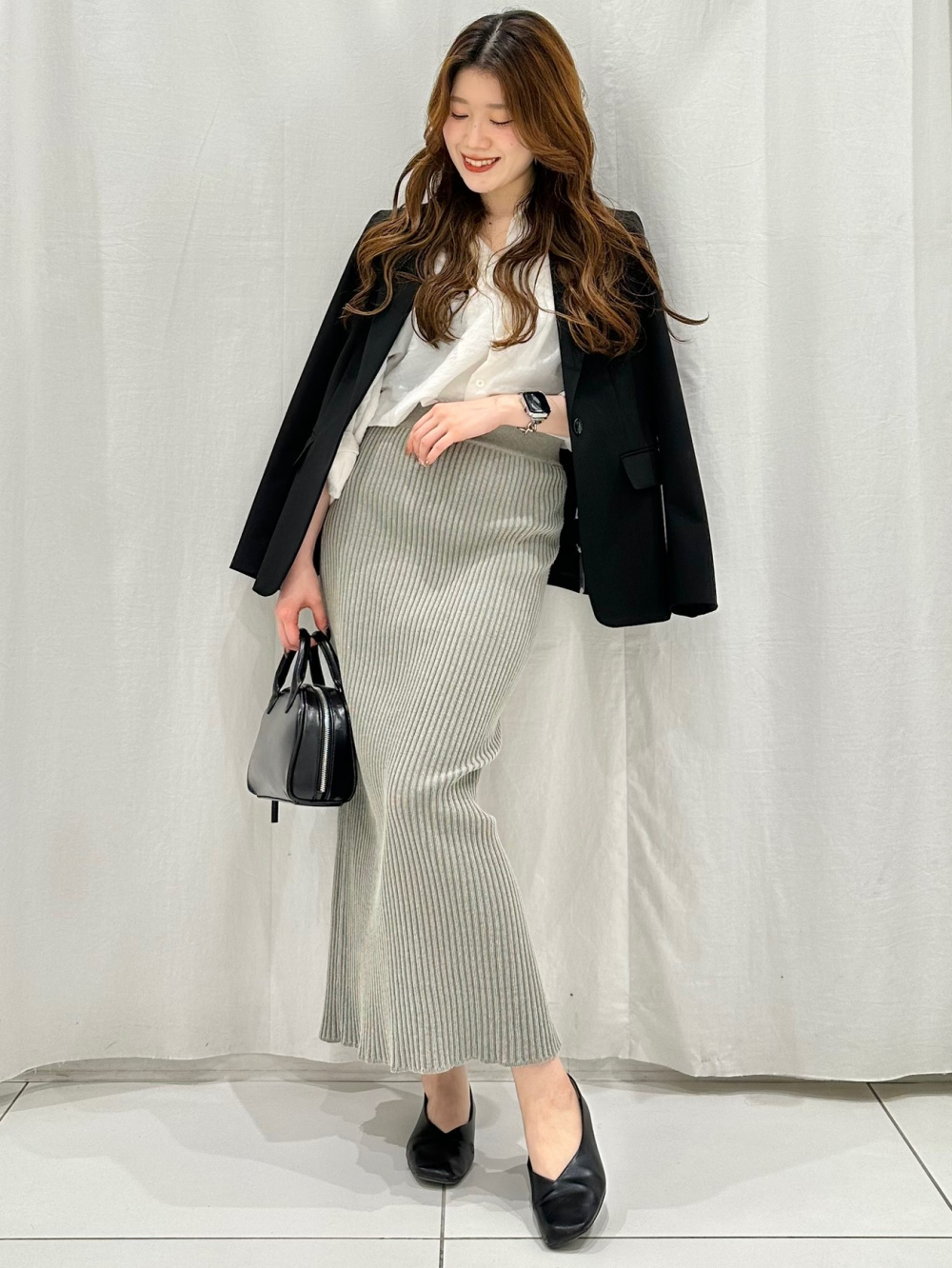 Check styling ideas for「Textured Open Collar Shirt、Stone