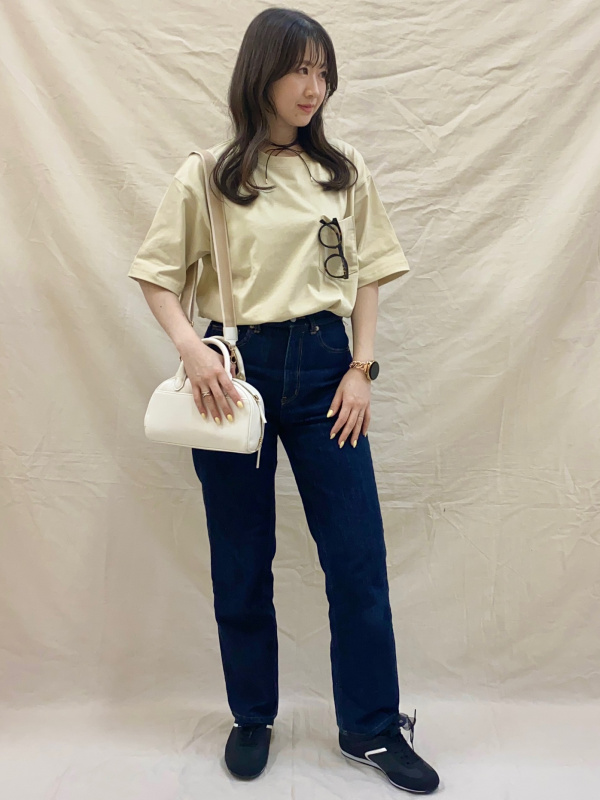 YR.送料無料 脚付き シングル、ダブル GU公式 | ハイライズストレートジーンズ+EC(丈長め81.0cm)