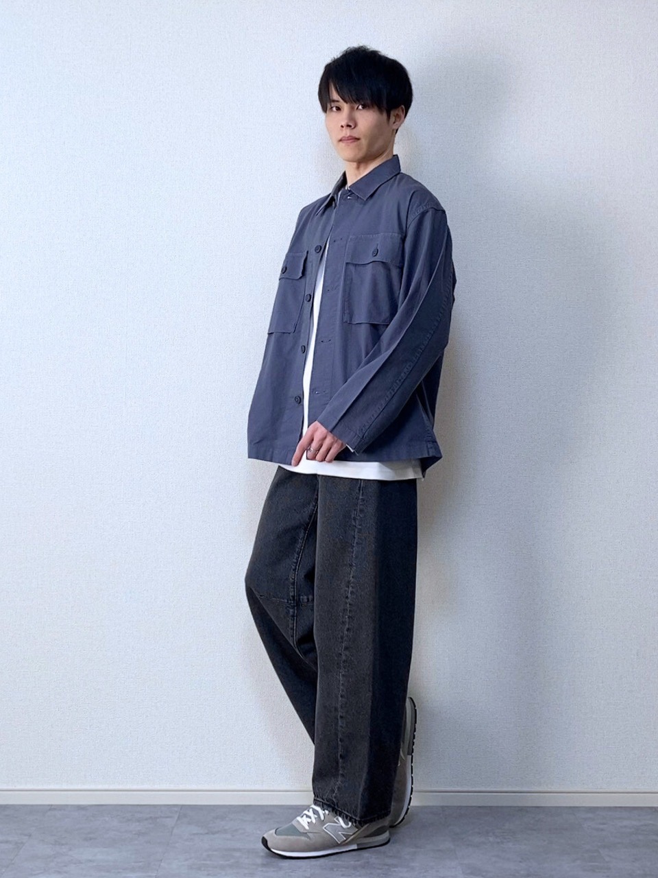 トップス ZGCC Check styling ideas for「Zip-Up Shirt、Soft Cottoncrew Neck
