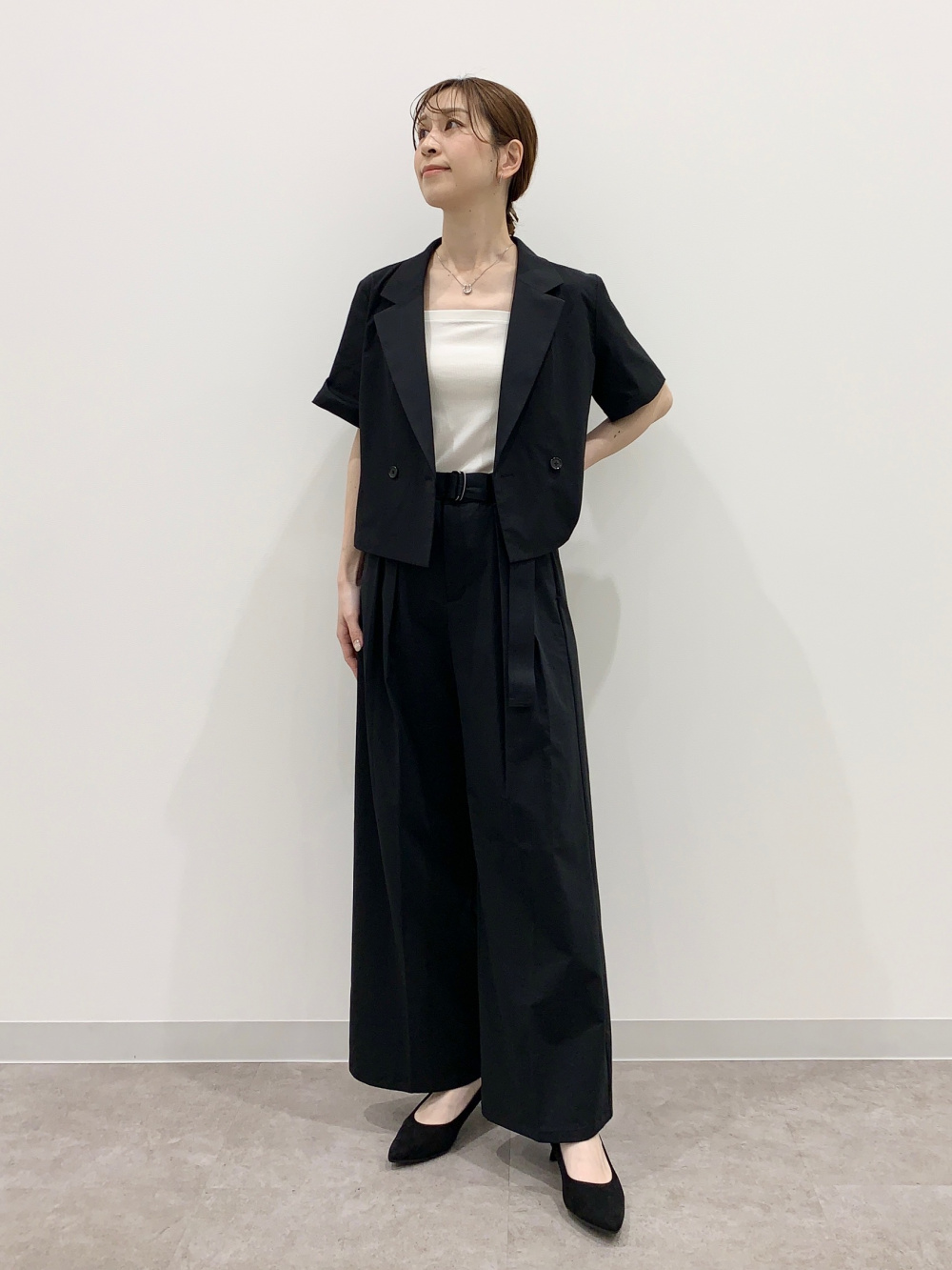 Belted Wide Pants、Short Sleeve Jacket/Z」| GU的穿搭理念