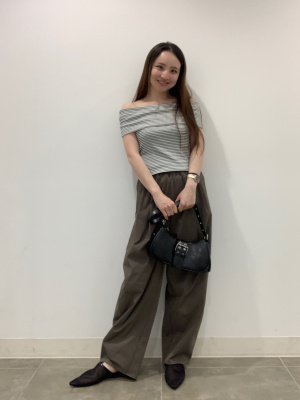 kzmi933様 kzmi933様 GU公式 | ボーダーオフショルダーT