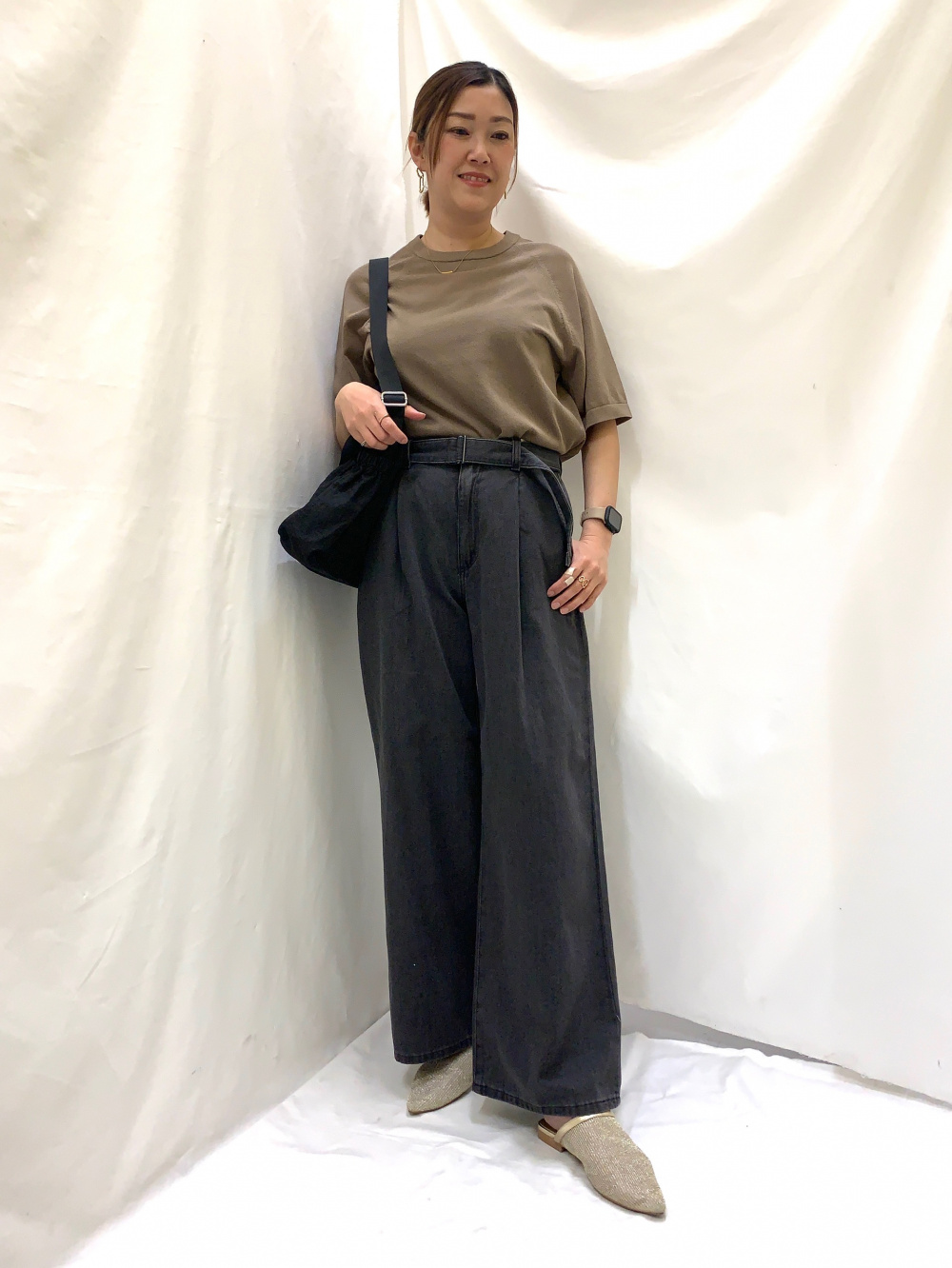 パンツ Belted Gathered Pants BELTED PLEATED WIDE-LEG TROUSERS ベルト付きプリーツワイド
