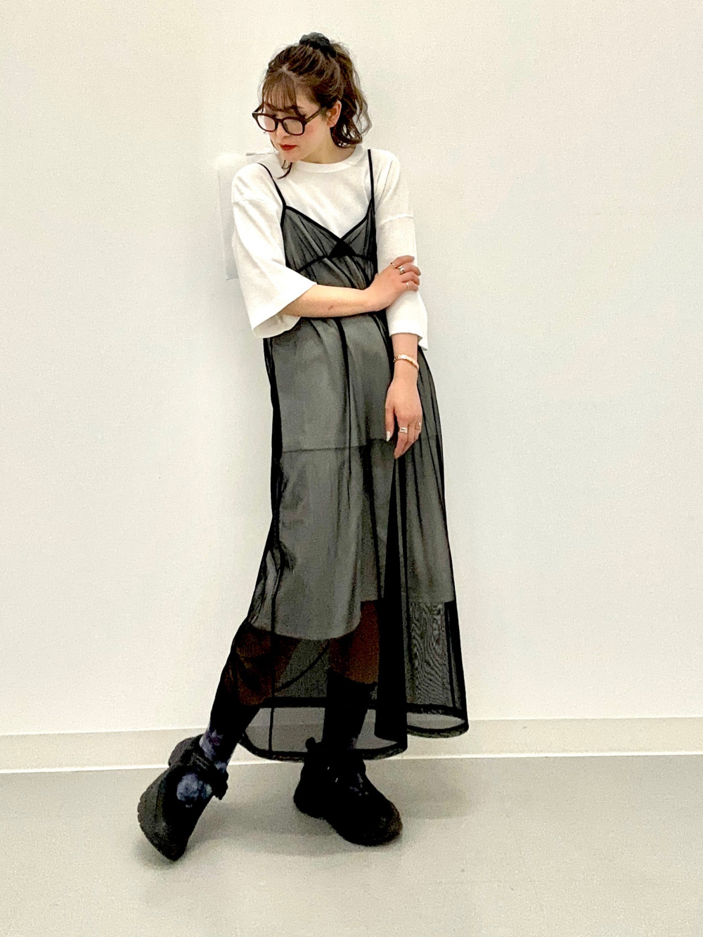 【カジュアルコーデに最適アイテム】★LOUISVUITTON★フーディー ウォッシュドワッフルボクシーT(5分袖)(オーバーサイズ
