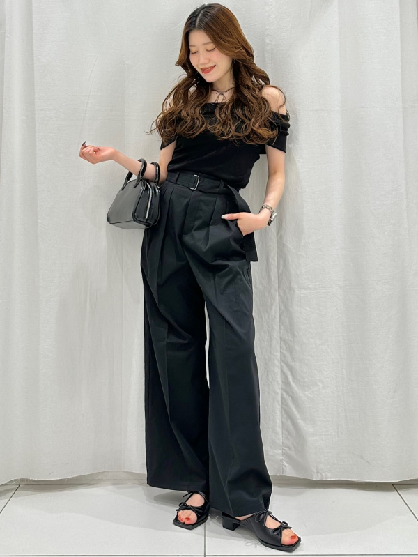 Belted Wide Pants(Women's) outfit ideas| GU US
